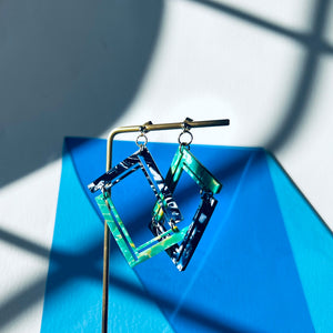 Open image in slideshow, Two-Tone Square Earrings
